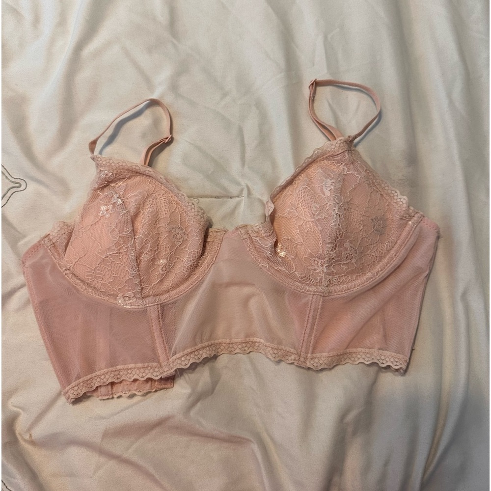 garage pink corset top
